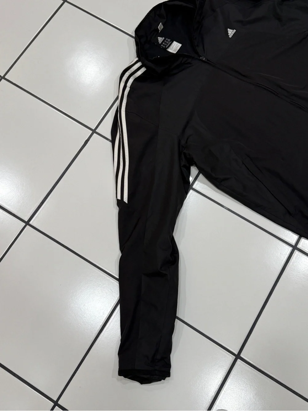 Adidas Men’s XL Black White 3 Stripe Windbreaker Track Jacket 2011 Retro
